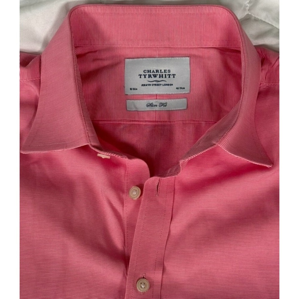 Brooks Brothers Mens 18/36 Slim Fit Long Sleeve Button Down‎ 100% Cotton Shirt